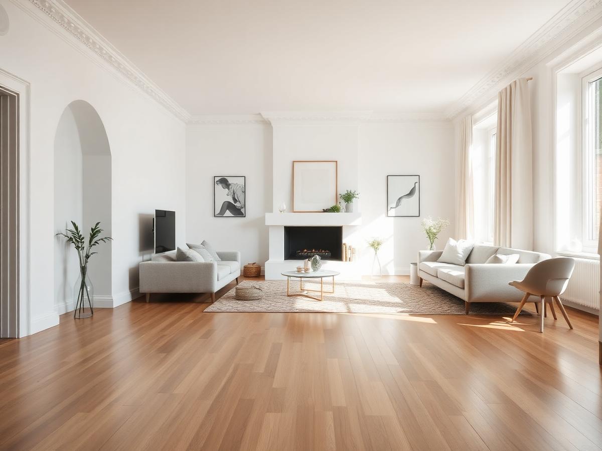 Spotless modern living room after a CleanInsight residential clean